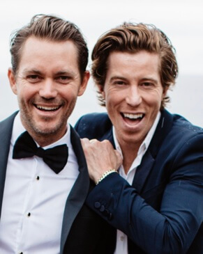 Jesse White with his brother Shaun White 